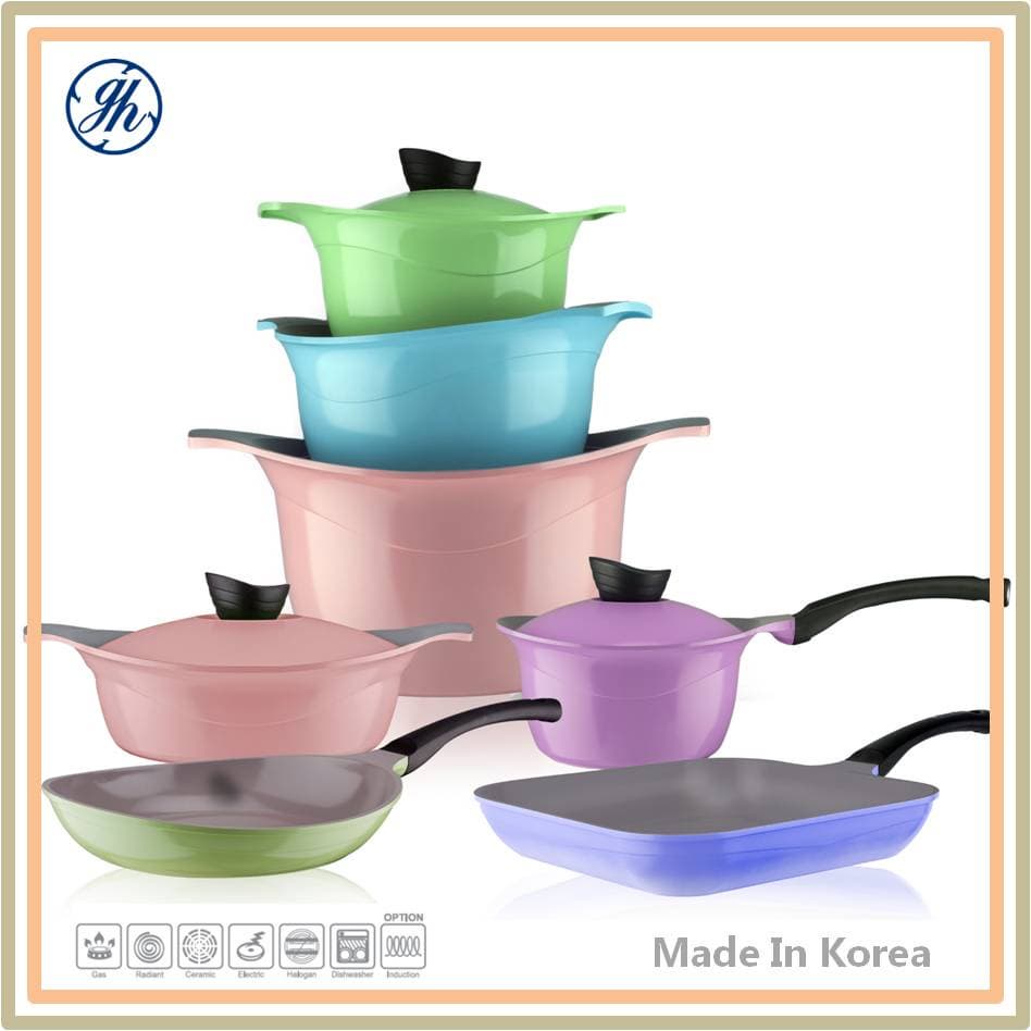 Elegant Colors Excellent Ceramic Coating Cookware Set